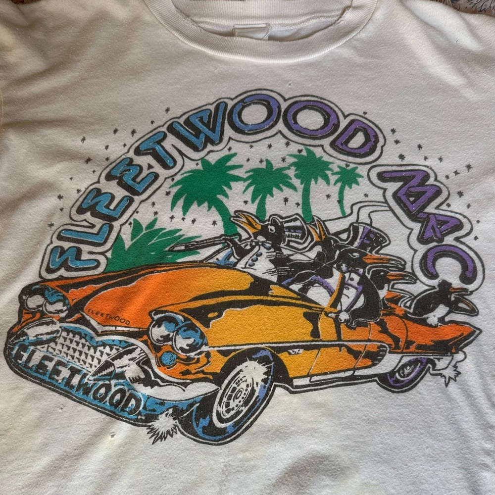MadeWorn Fleetwood Mac Penguin Summer Country Safari Crop Medium T-shirt